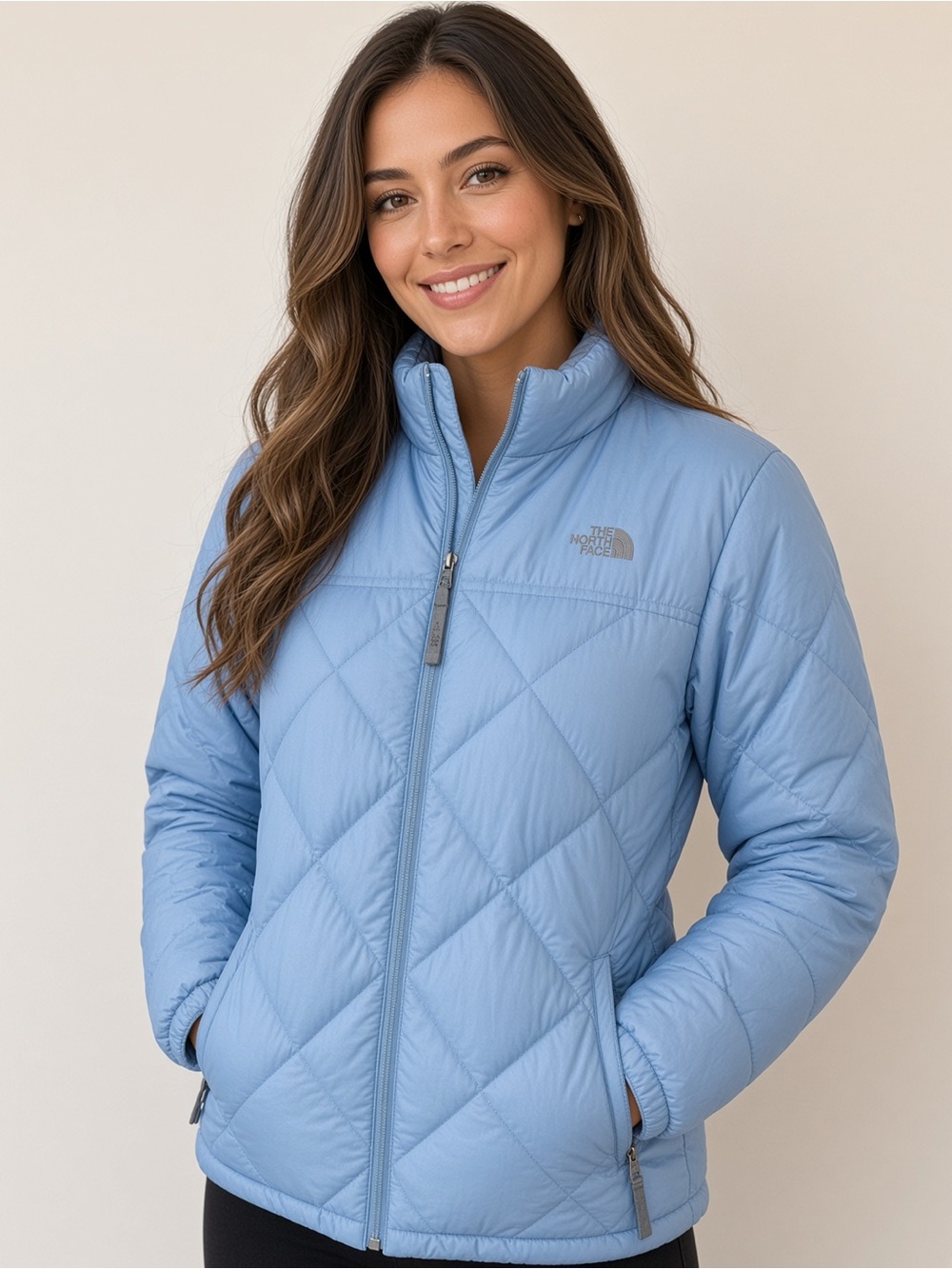 The North Face Women’s Powder Blue Quilted Puffer Jacket